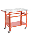 Heavy-Duty Welding Table with Wheels | 800 lbs Capacity, 40" x 24" Workbench, Clamp Holes & Tool Storage Rack