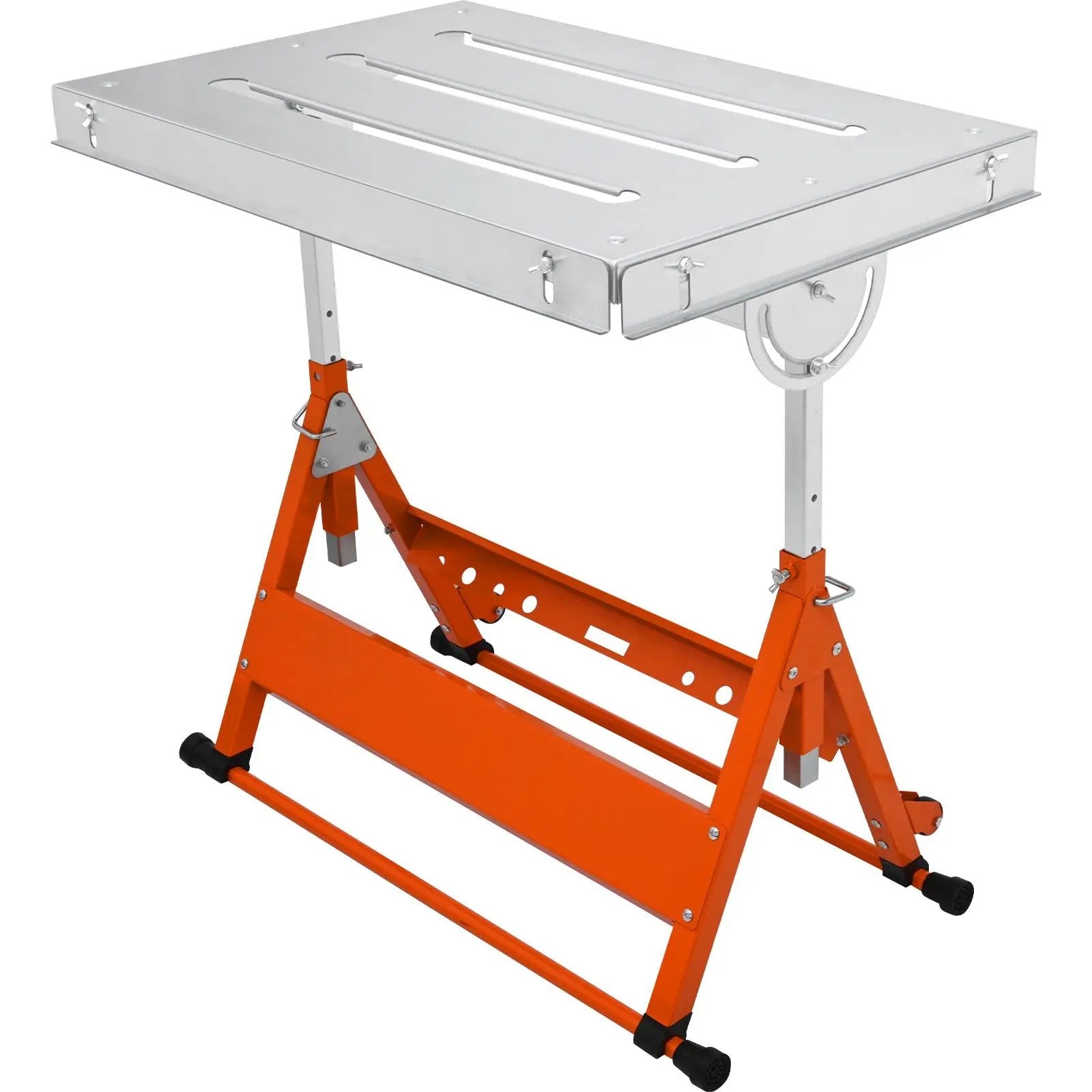 Folding Welding Table Workbench – Adjustable Height, Heavy-Duty Steel Frame, Multi-Angle Work Surface with Wheels